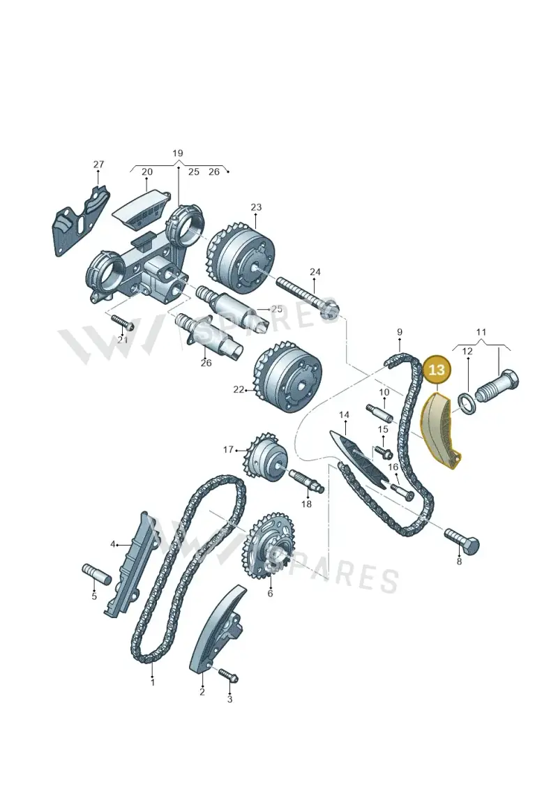 03H109509A — Skoda Superb (2013-2015) diagram 710109600, position 13