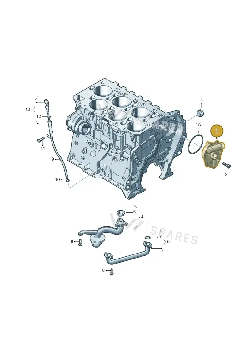 03H115105F — Skoda Superb comfort (2008-2013) diagram 460115400, position 1