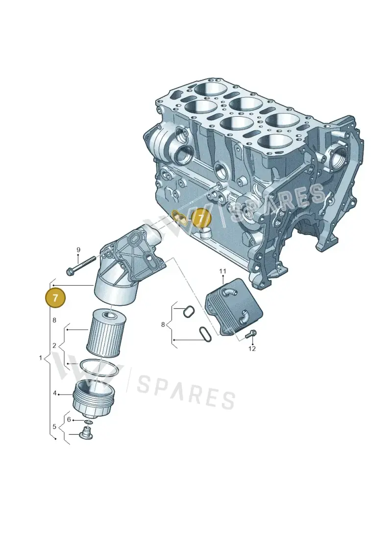 03H115441 — Skoda Superb (2013-2015) diagram 691115700, position 7