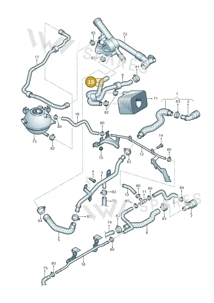 03H121058B — Skoda Superb (2013-2015) diagram 460121340, position 19