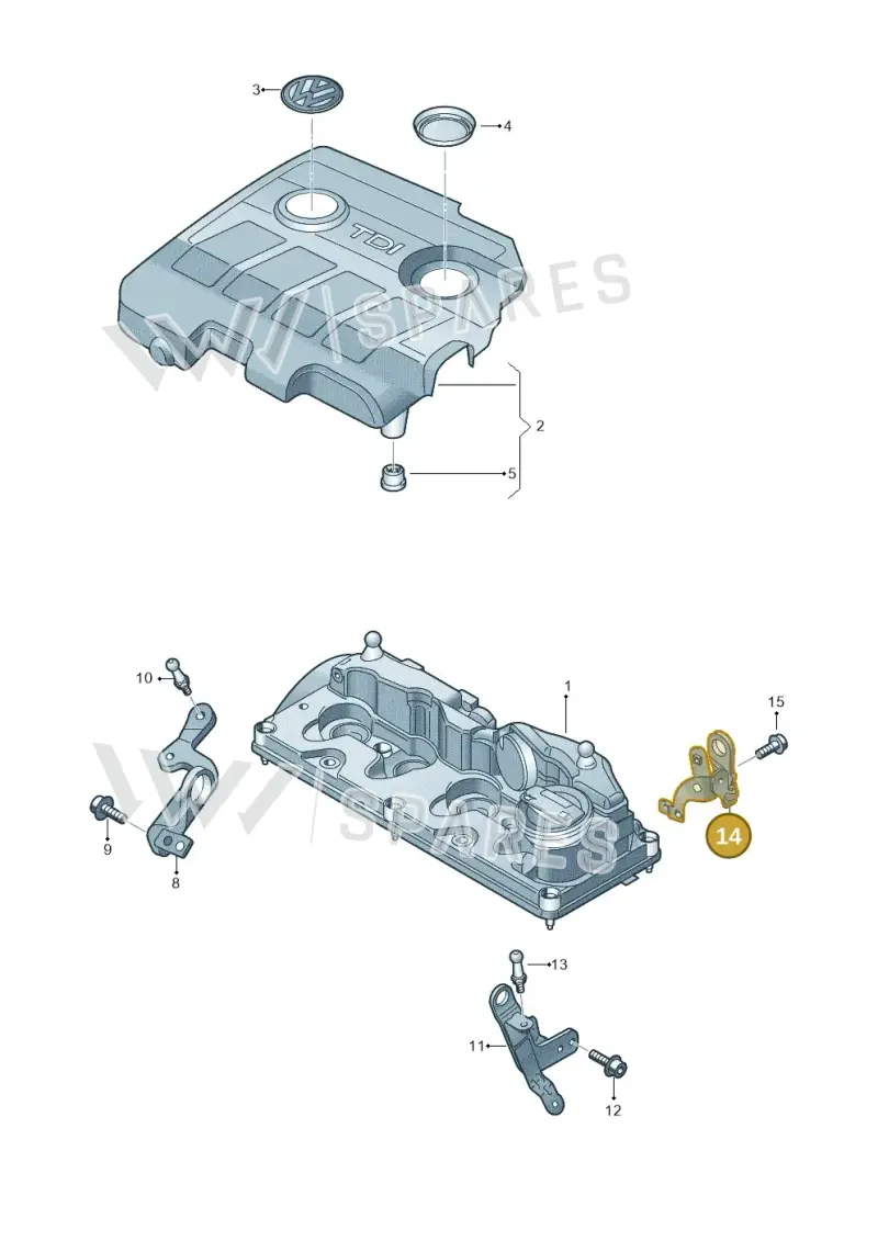 03L103369F — Skoda Yeti (2013-2017) diagram 649103800, position 14