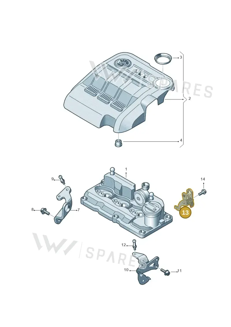 03L103369F — Skoda Roomster (2010-2015) diagram 697103600, position 13