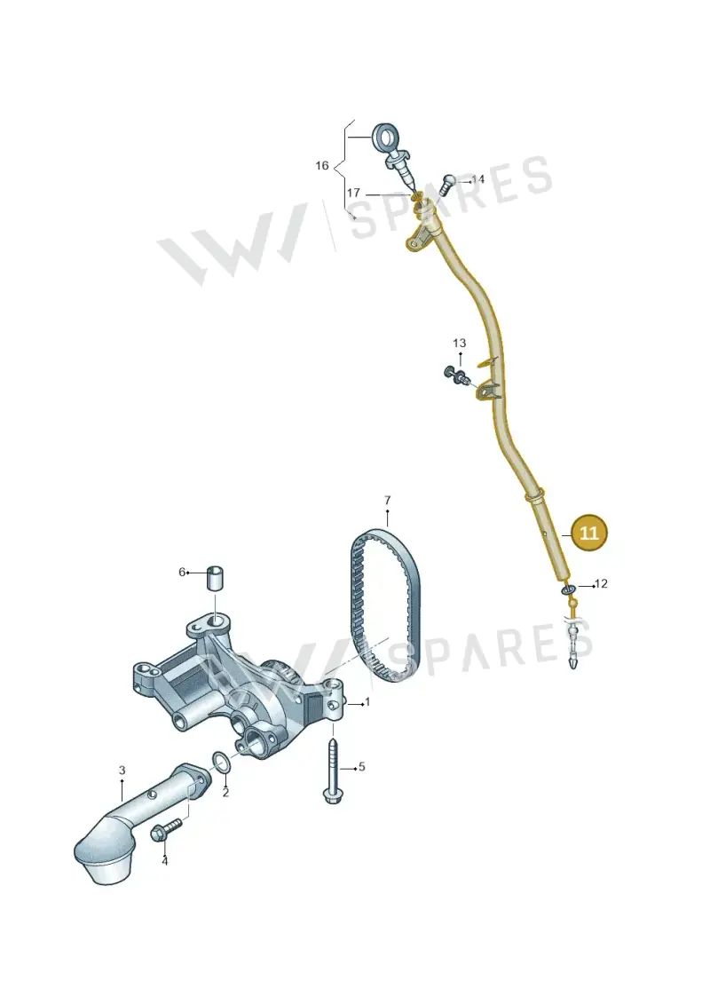 03L103634G — Skoda Superb (2013-2015) diagram 649115200, position 11