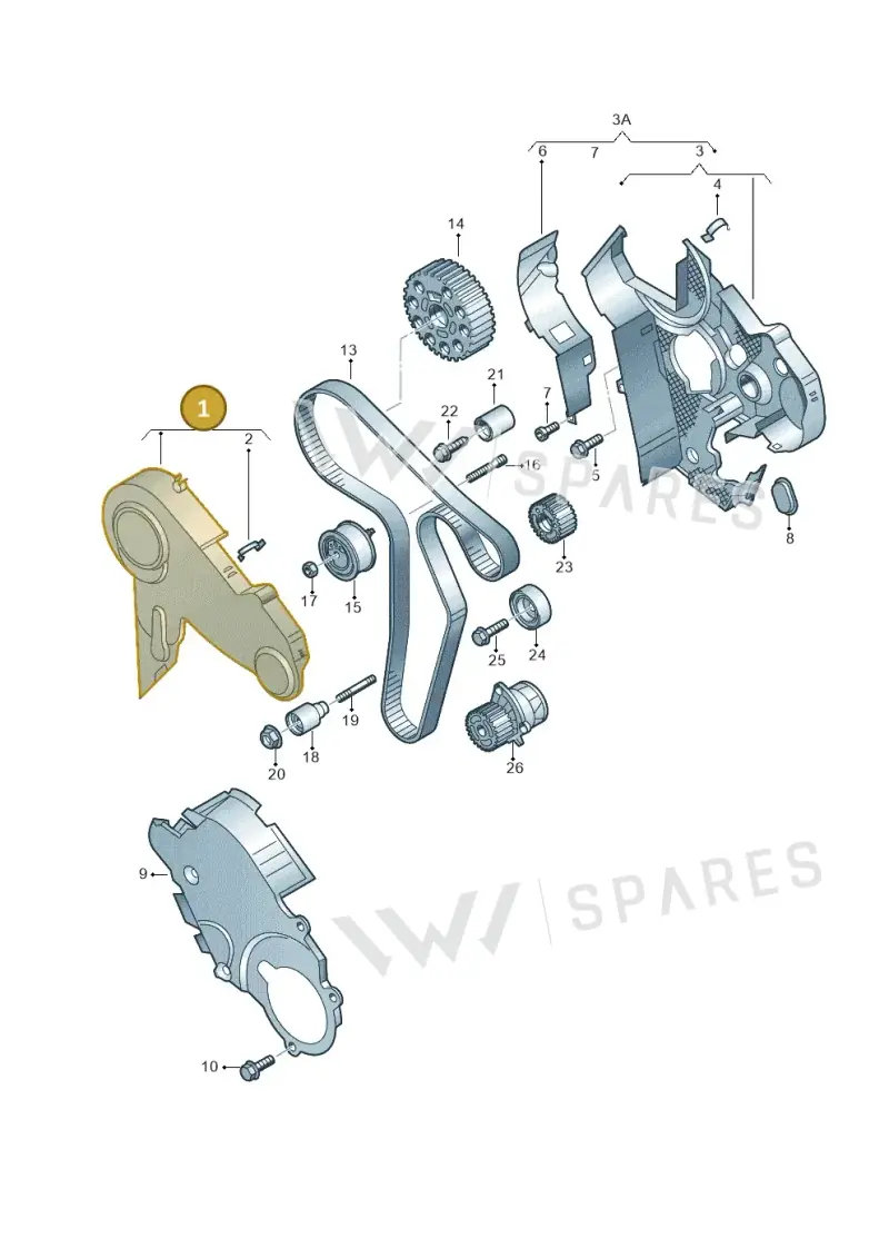 03L109107D — Skoda Yeti (2013-2017) diagram 649109800, position 1