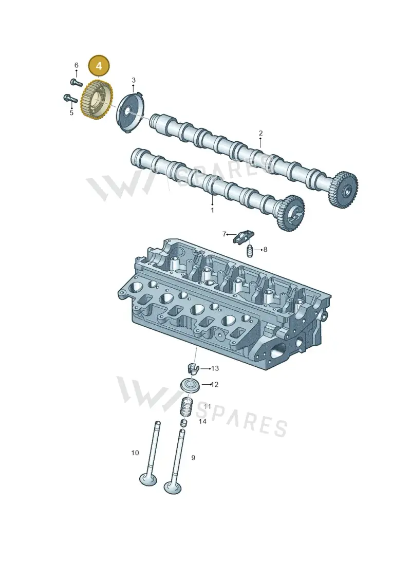 03L109111 — Skoda Yeti (2013-2017) diagram 634109300, position 4