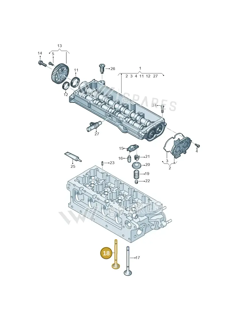 03L109611 — Skoda Octavia (2017-2020) diagram 763109300, position 18