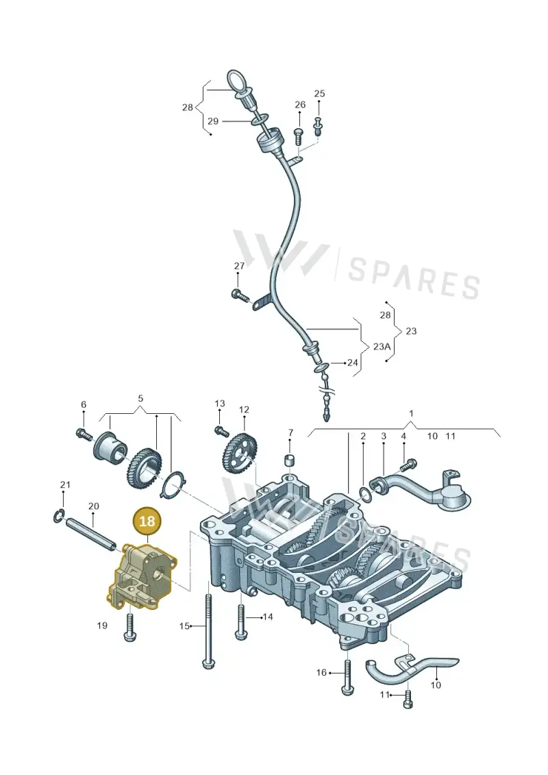 03L115105F — Skoda Superb (2013-2015) diagram 679115400, position 18