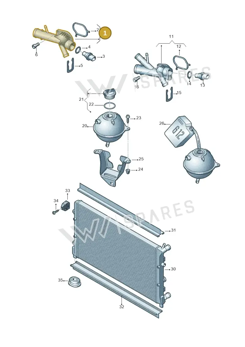 03L121132F — Skoda Roomster (2010-2015) diagram 677121850, position 1