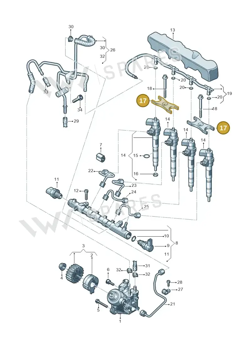 03L130216 — Skoda Kamiq (2019-) diagram 746130000, position 17