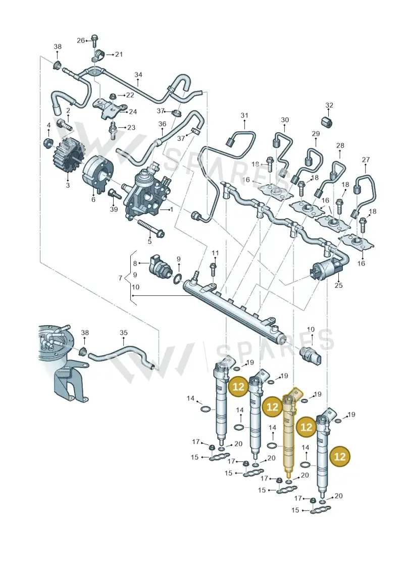 03L130277 — Skoda Yeti (2009-2013) diagram 634130400, position 12
