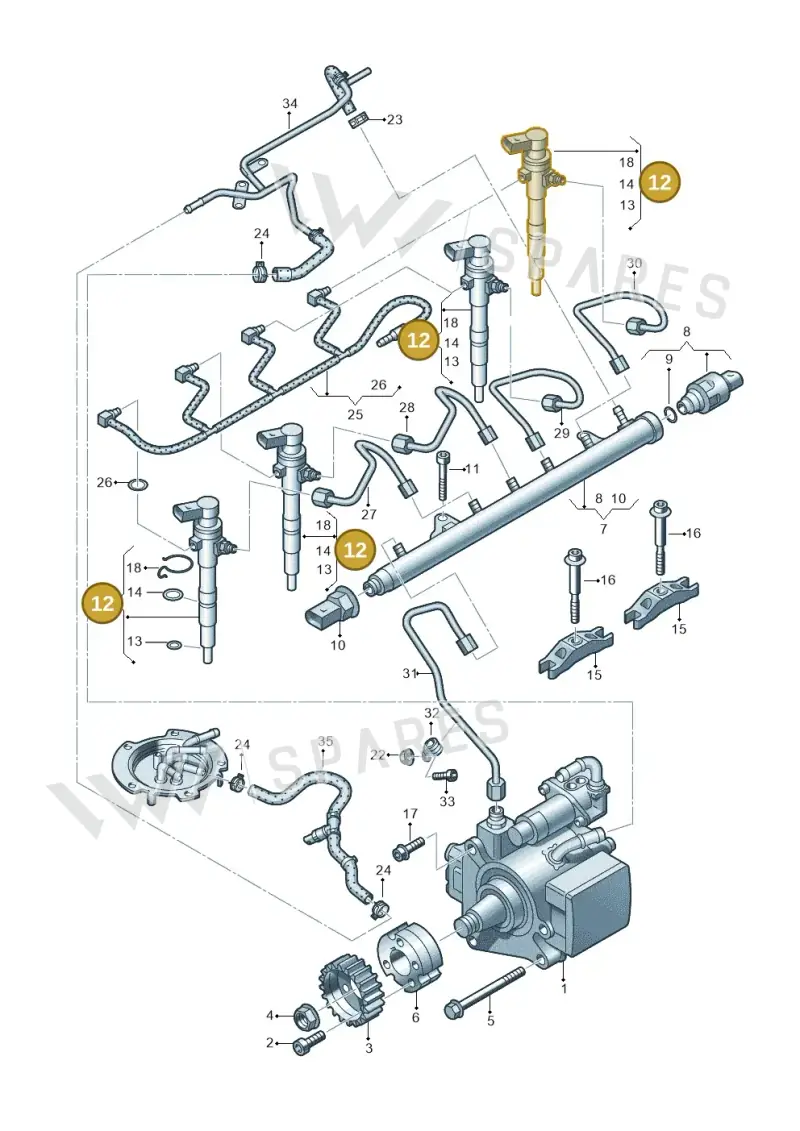 03L130277Q — Skoda Superb (2013-2015) diagram 649130300, position 12