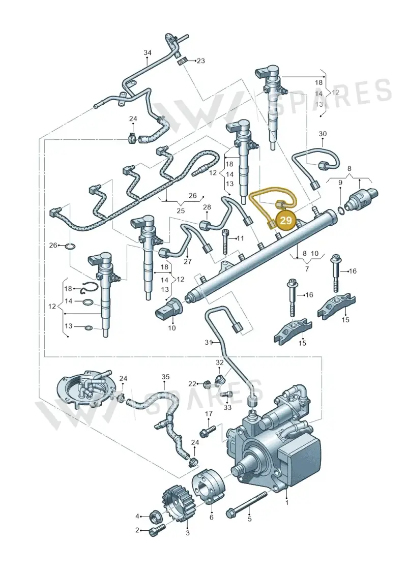 03L130301AB — Skoda Superb comfort (2008-2013) diagram 649130300, position 29
