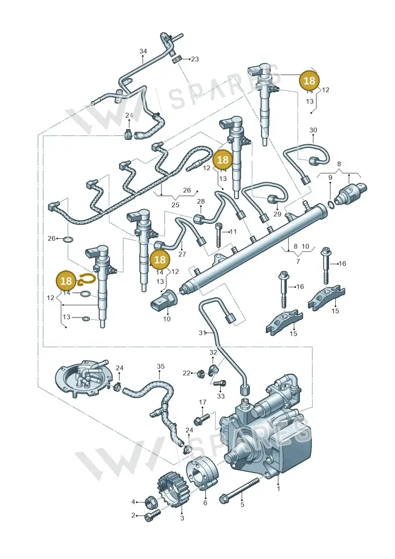 03L130447 — Skoda Yeti (2013-2017) diagram 649130300, position 18