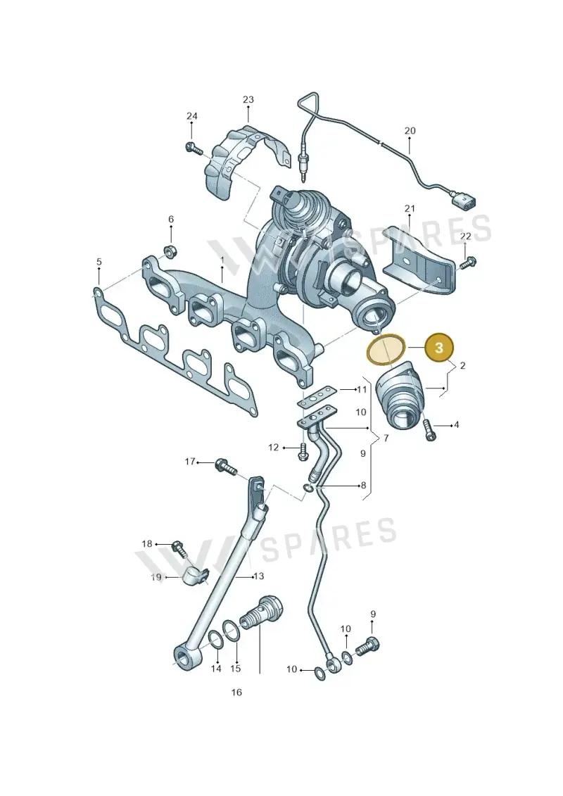 03L145117B — Skoda Yeti (2013-2017) diagram 649145650, position 3