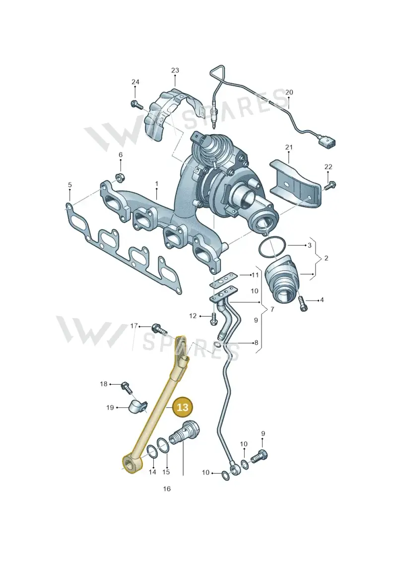 03L145535D — Skoda Yeti (2013-2017) diagram 649145650, position 13
