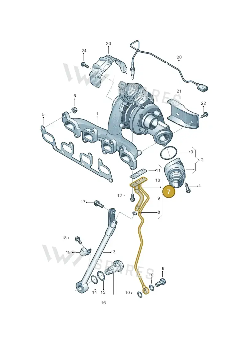03L145736AH — Skoda Yeti (2013-2017) diagram 649145650, position 7