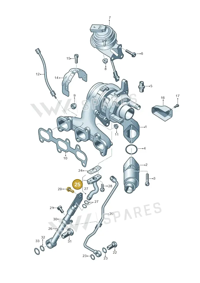 03L145736L — Skoda Roomster (2010-2015) diagram 672145500, position 25