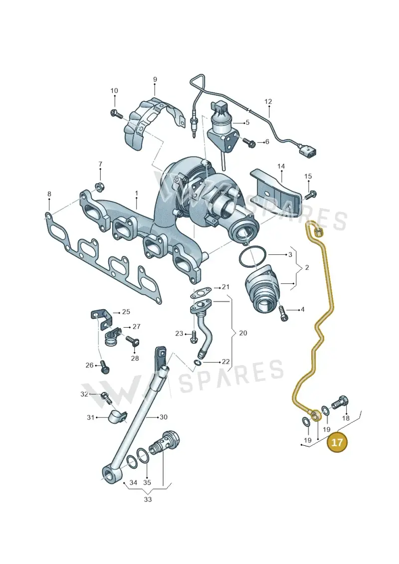 03L145771AB — Skoda Yeti (2009-2013) diagram 650145750, position 17
