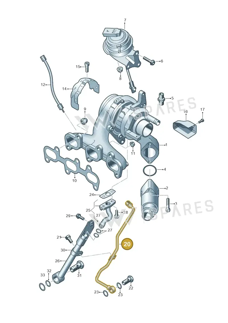 03L145771AB — Skoda Roomster (2010-2015) diagram 672145500, position 20