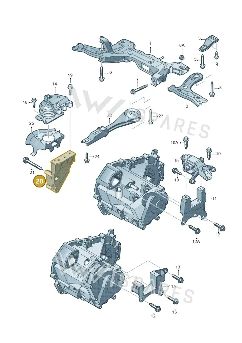 03L199207A — Skoda Rapid (2012-2022) diagram 672199350, position 20