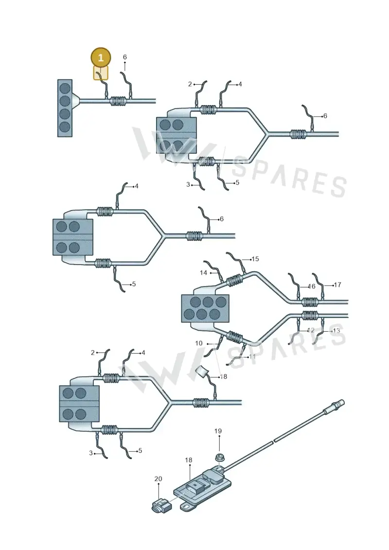 03L906262A — Skoda Superb (2013-2015) diagram 632906100, position 1