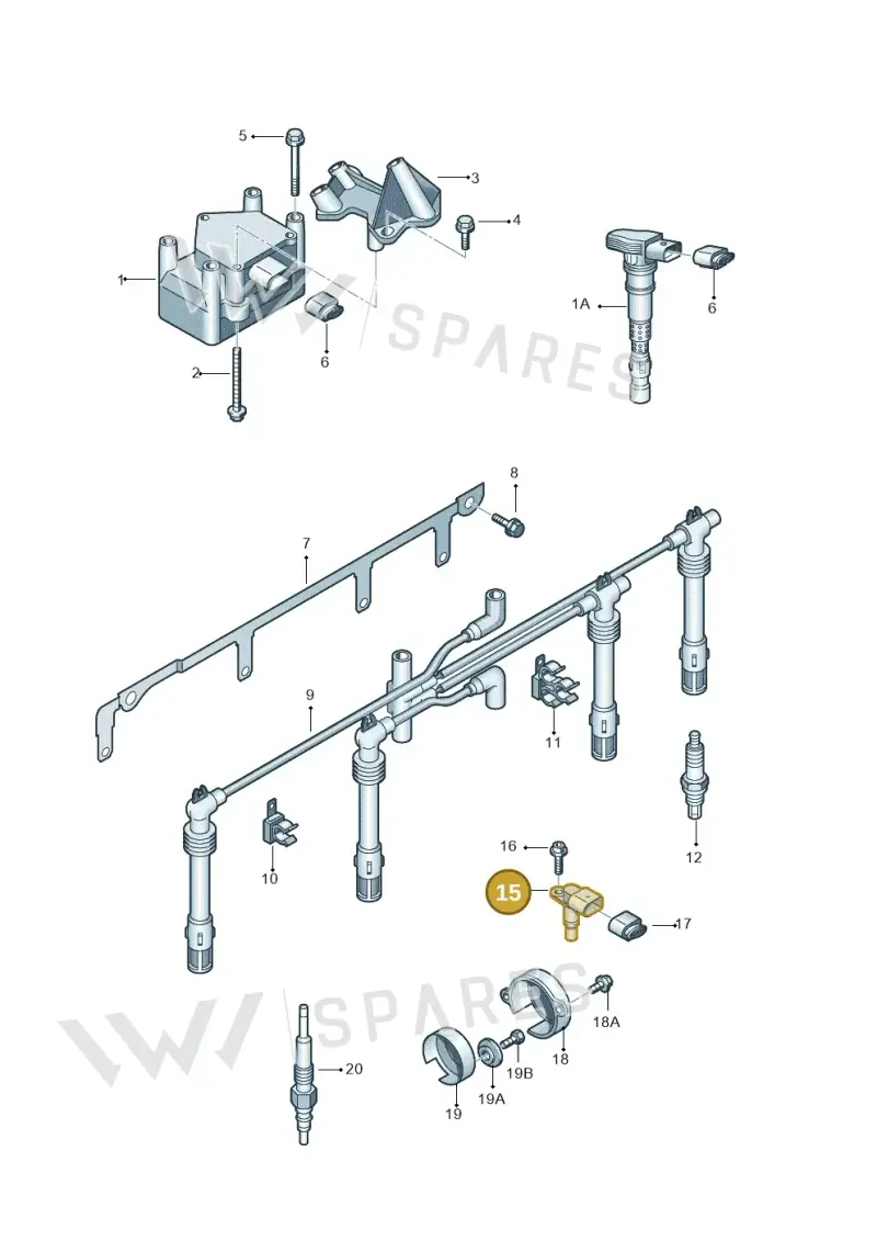03L957147 — Skoda Yeti (2009-2013) diagram 412905000, position 15