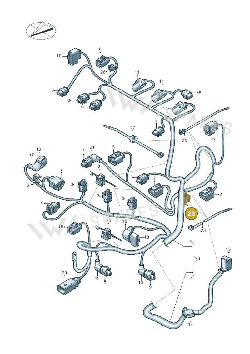 03L971845G — Skoda Fabia (2021-) diagram 746971150, position 28
