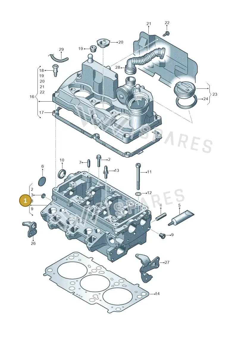 03P103351 — Skoda Roomster (2010-2015) diagram 672103450, position 1