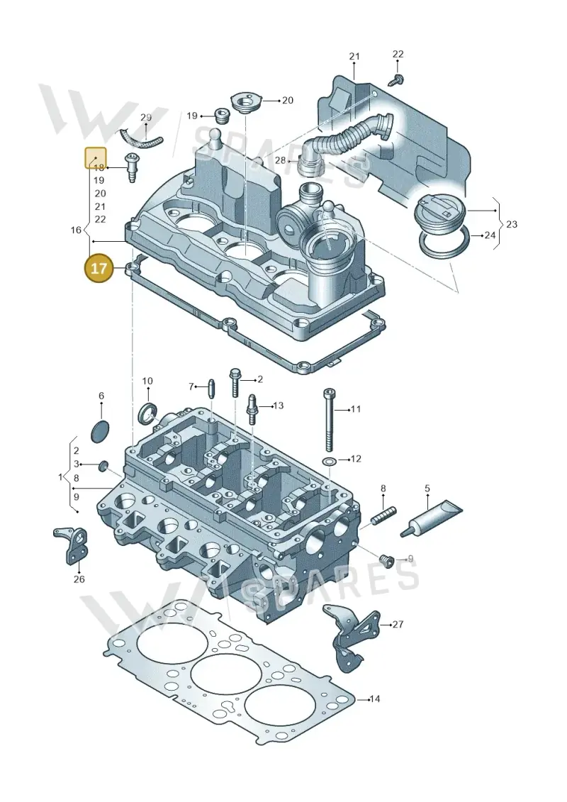 03P103483 — Skoda Roomster (2010-2015) diagram 672103450, position 17