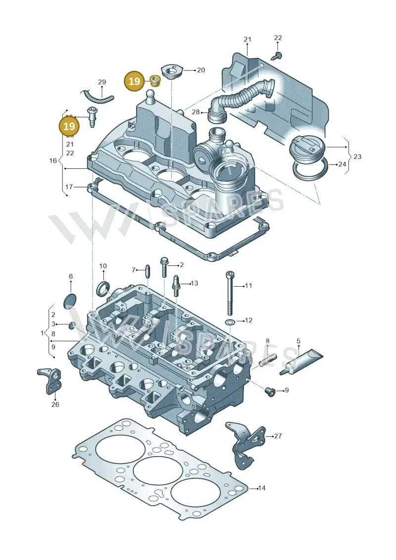 03P103487 — Skoda Roomster (2010-2015) diagram 672103450, position 19