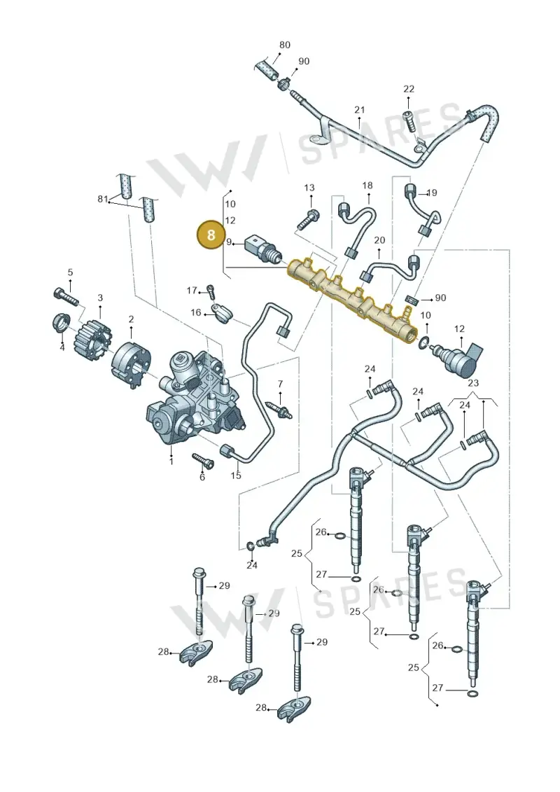03P130089 — Skoda Roomster (2010-2015) diagram 677130300, position 8