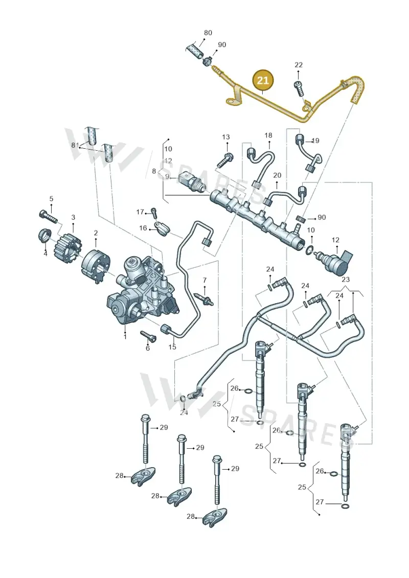 03P201360A — Skoda Roomster (2010-2015) diagram 677130300, position 21