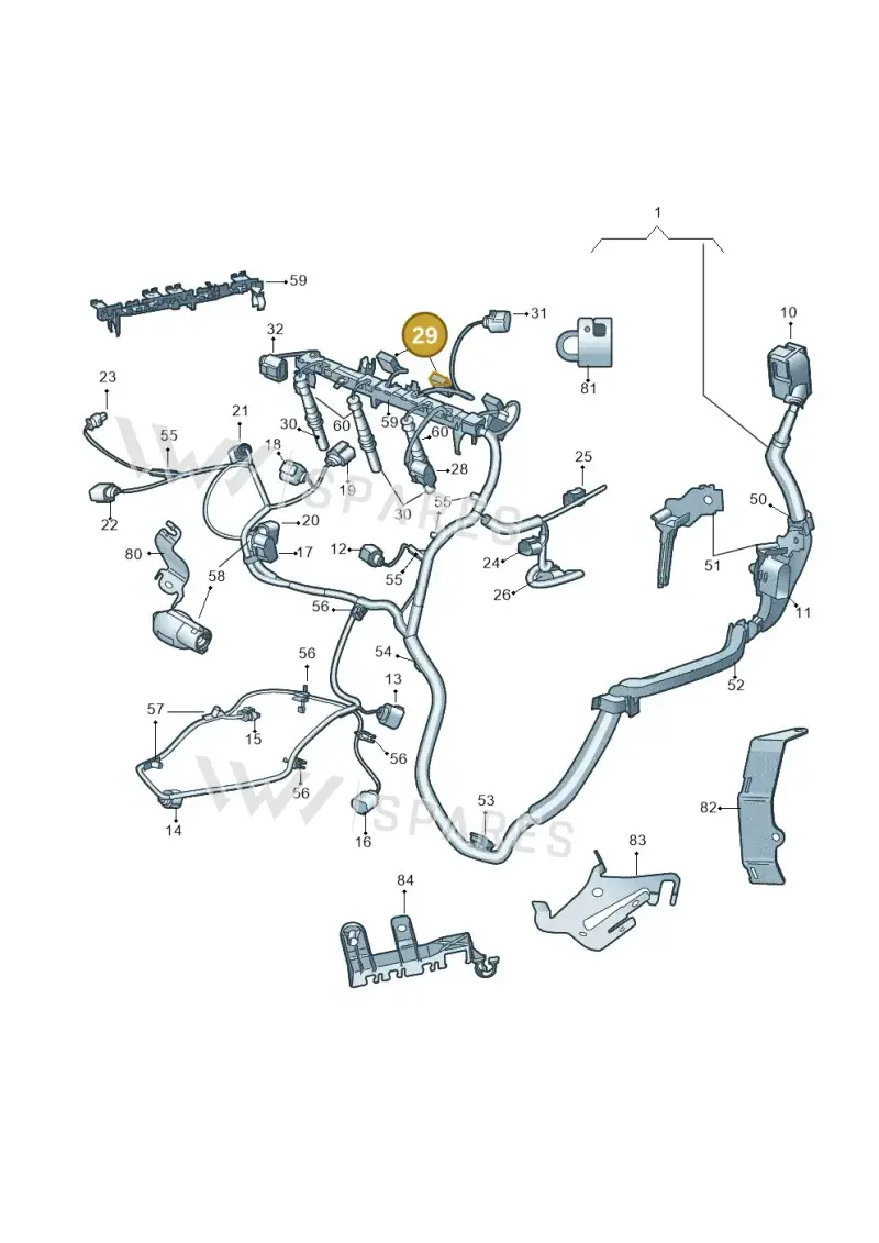 03P973900 — Skoda Roomster (2010-2015) diagram 697971150, position 29