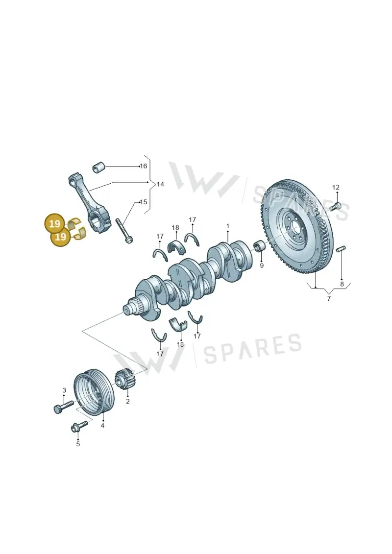 045105701BGLB — Skoda Yeti (2013-2017) diagram 649105250, position 19