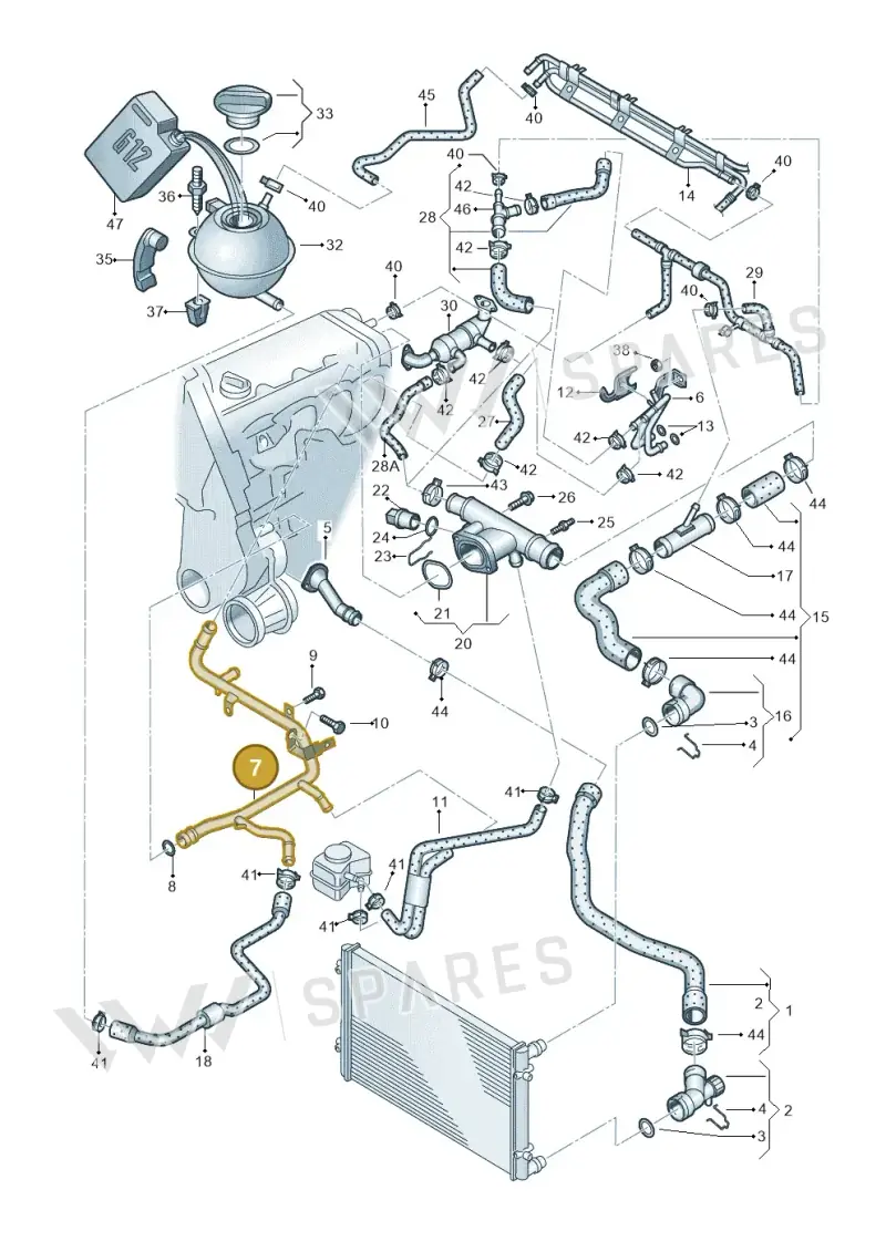 045121065M — Skoda FABIA/COMBI            05> (2004-) diagram 253121420, position 7