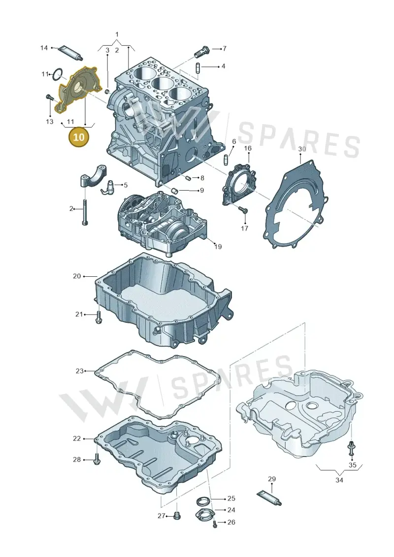 04B103151C — Skoda Fabia (2014-2022) diagram 773103260, position 10