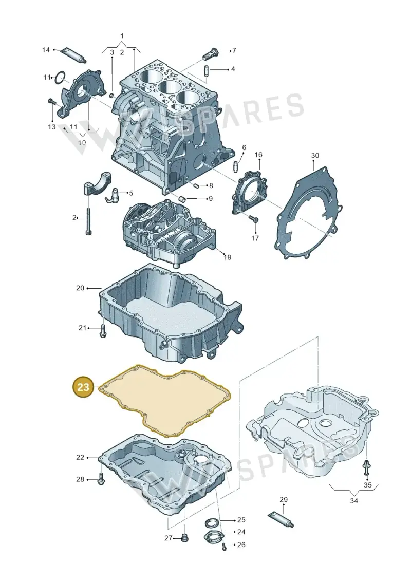 04B103609 — Skoda Fabia (2014-2022) diagram 773103260, position 23