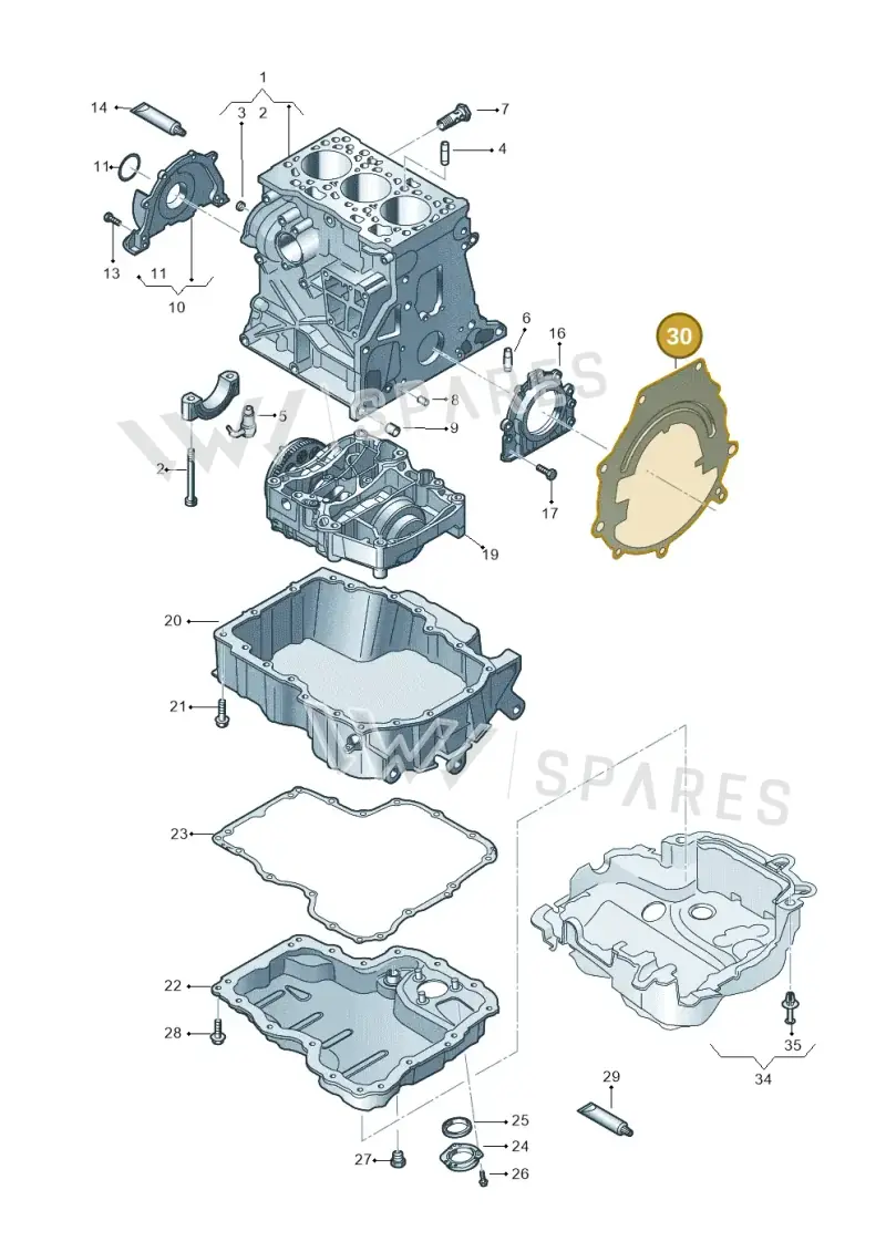 04B103647B — Skoda Fabia (2014-2022) diagram 773103260, position 30