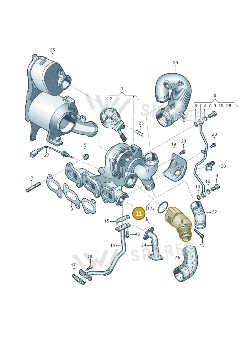 04B131111A — Skoda Fabia (2014-2022) diagram 773145600, position 11