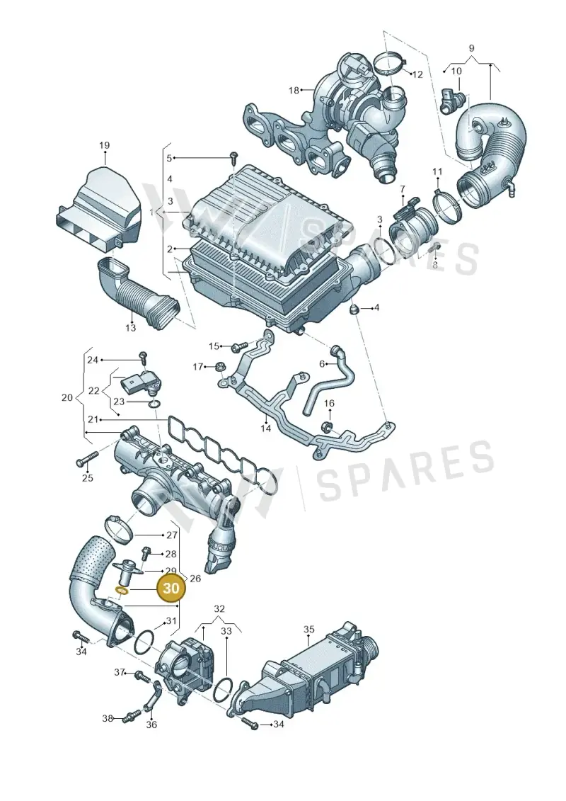 04B131120 — Skoda Fabia (2014-2022) diagram 773129000, position 30