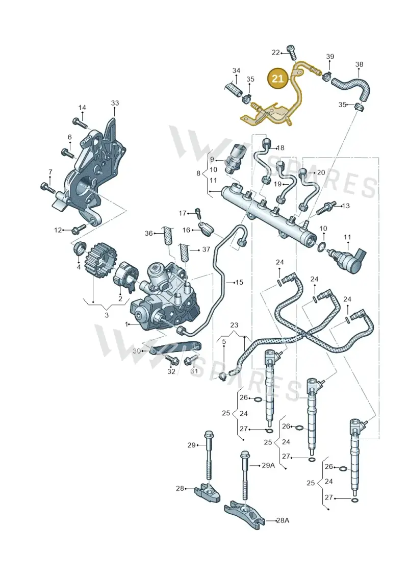 04B201360 — Skoda Fabia (2014-2022) diagram 773130000, position 21