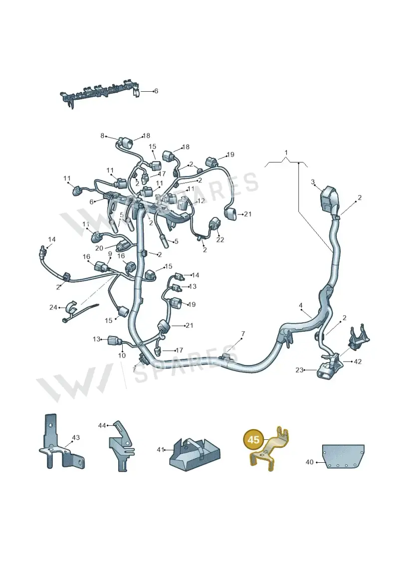 04B971858B — Skoda Fabia (2014-2022) diagram 773971100, position 45