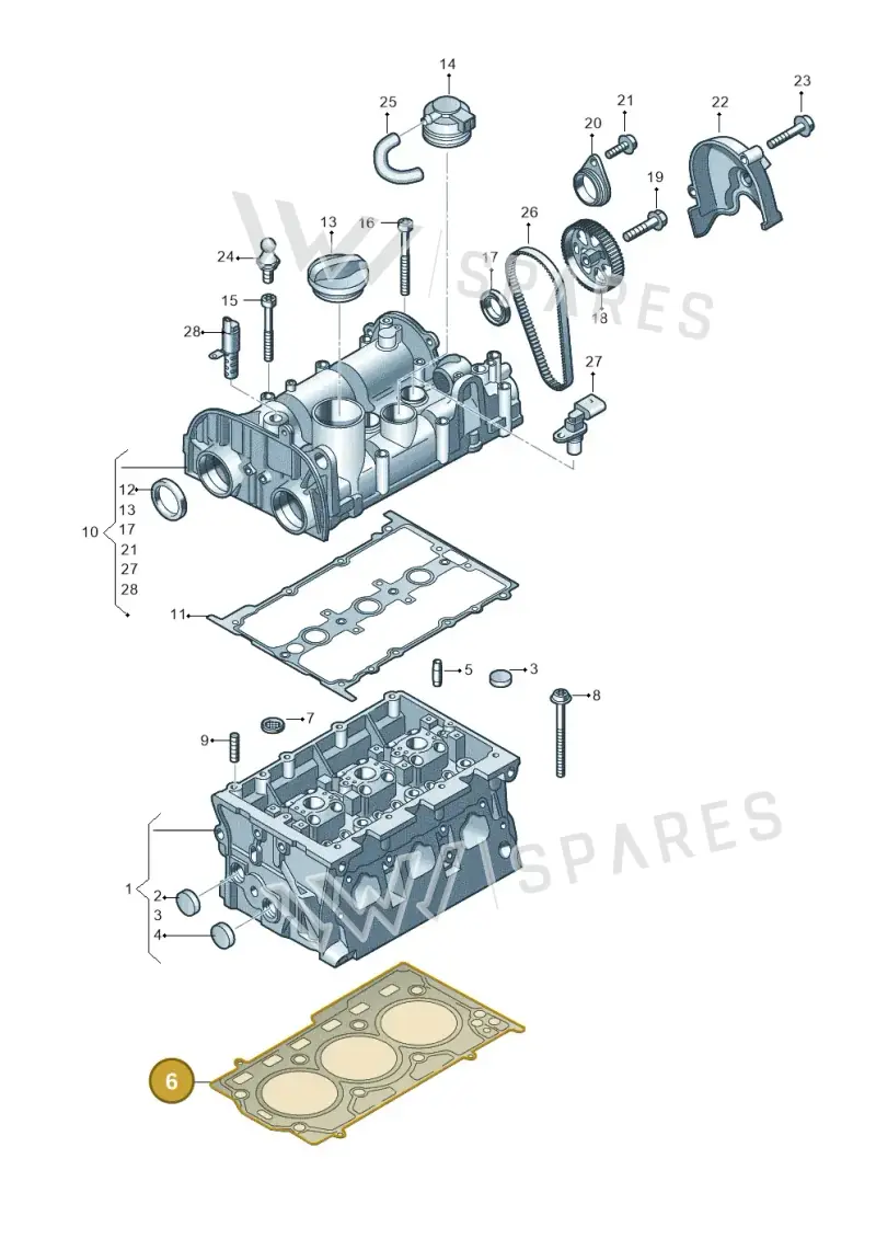 04C103383K — Skoda Fabia (2014-2022) diagram 723103500, position 6
