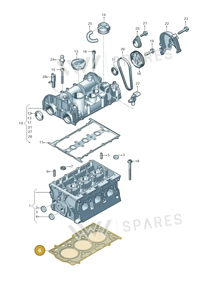 04C103383N — Skoda Citigo (2011-2019) diagram 723103500, position 6