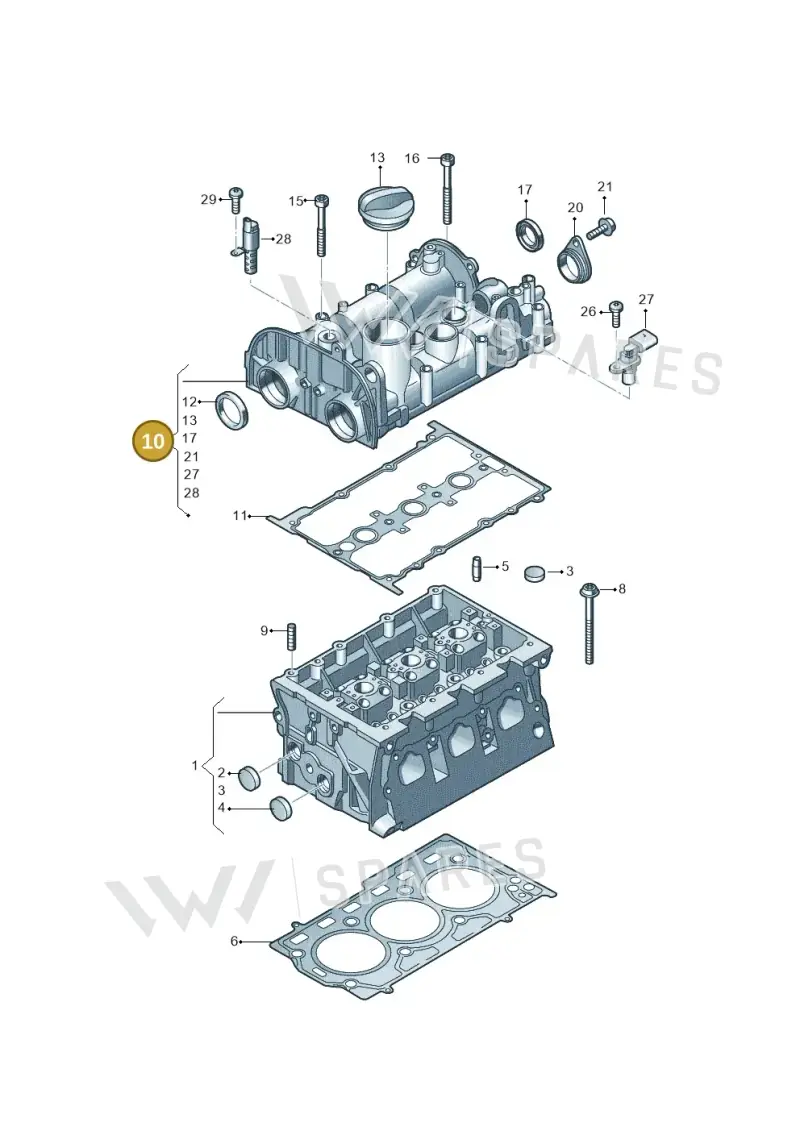 04C103469T — Skoda Kamiq (2019-) diagram 837103400, position 10