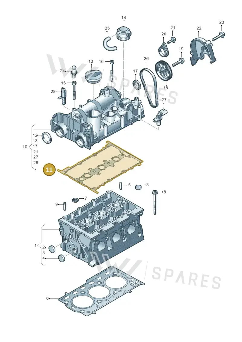 04C103483K — Skoda Karoq (2017-2022) diagram 723103500, position 11