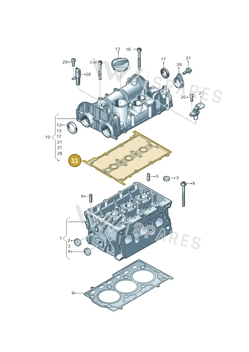 04C103483K — Skoda Kamiq (2019-) diagram 837103400, position 11