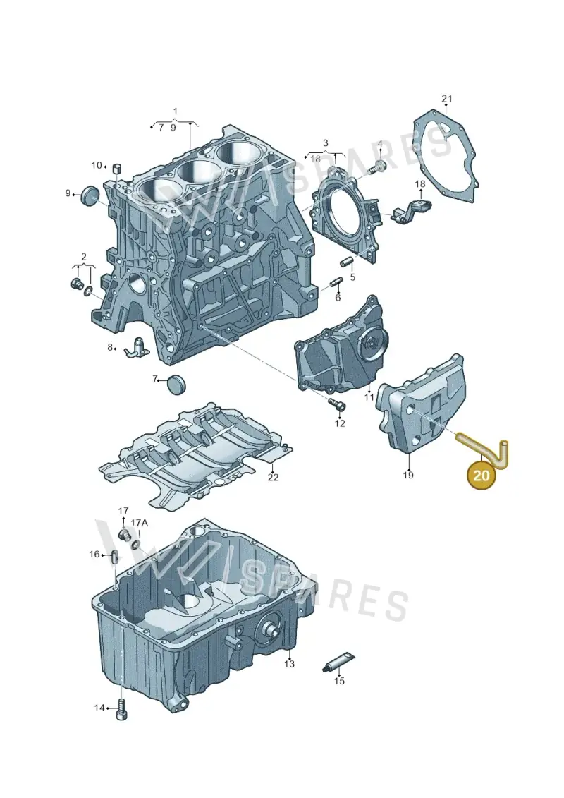 04C103493H — Skoda Kamiq (2019-) diagram 866103010, position 20