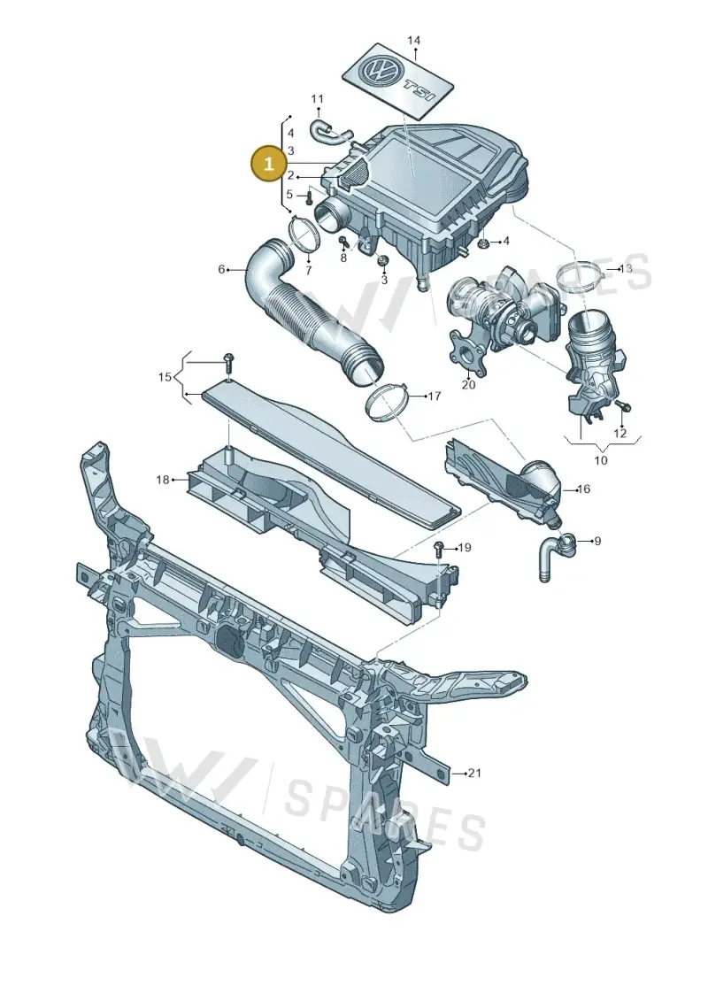 04C129601M — Skoda Karoq (2017-2022) diagram 780129100, position 1
