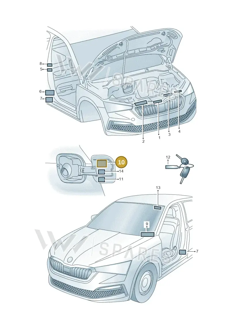 04E010012B — Skoda Karoq (2017-2022) diagram 834010010, position 10